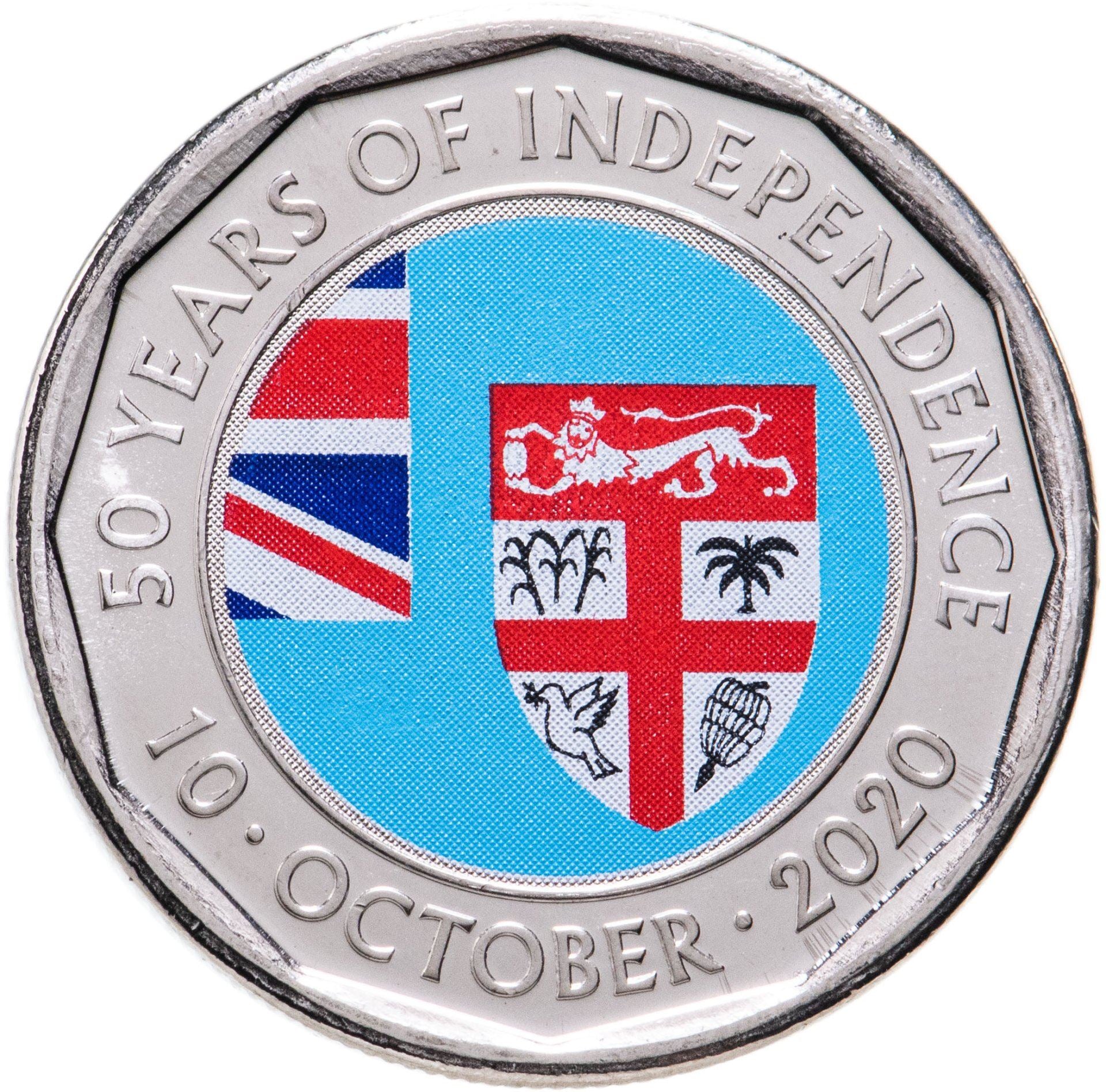 Fiji | 50 Cents Coin | Independence | KM:839 | 2020