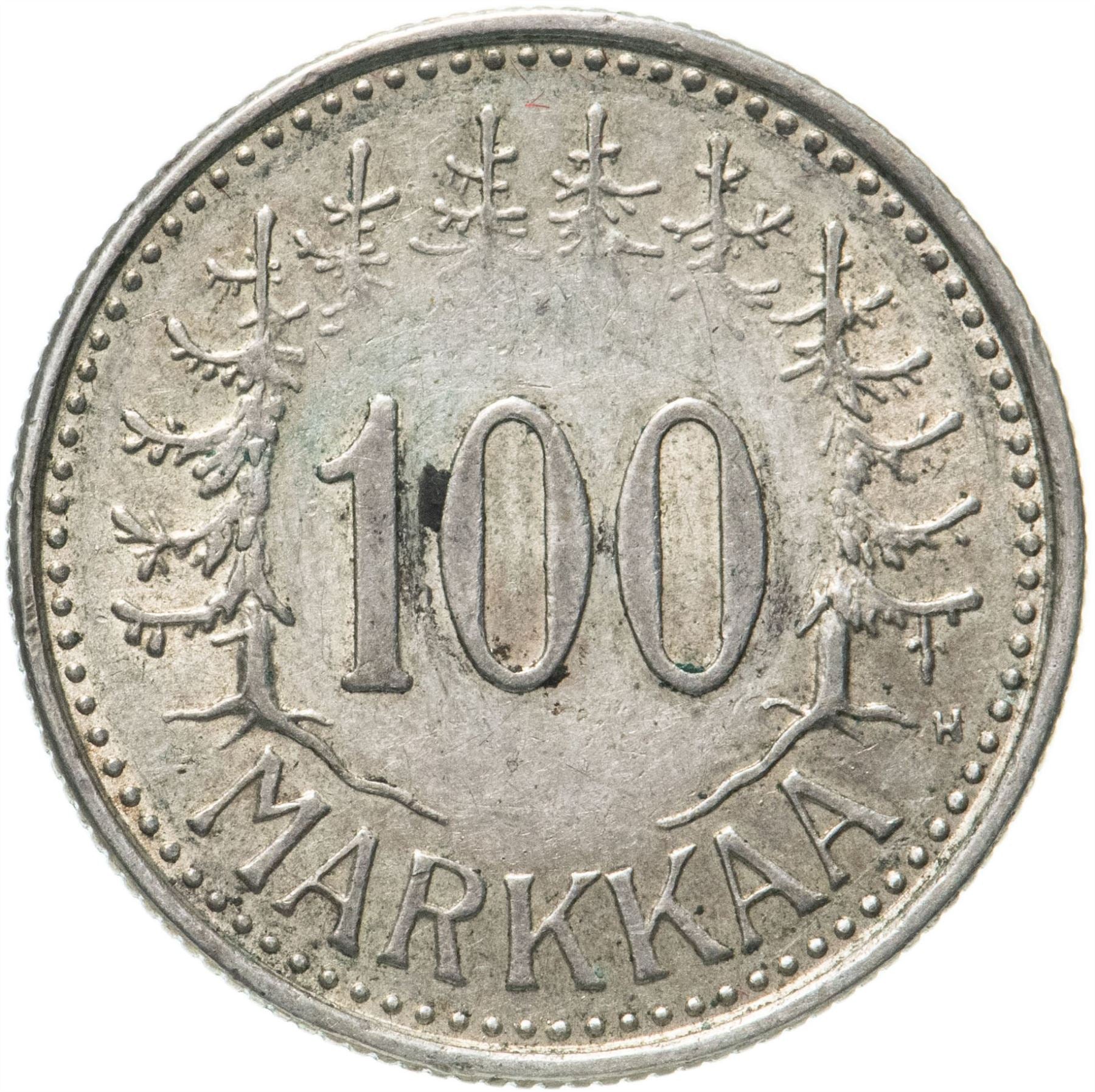 Finland 100 Markka Coin | Silver | Suomi | Heraldic Lion | 1956 - 1960