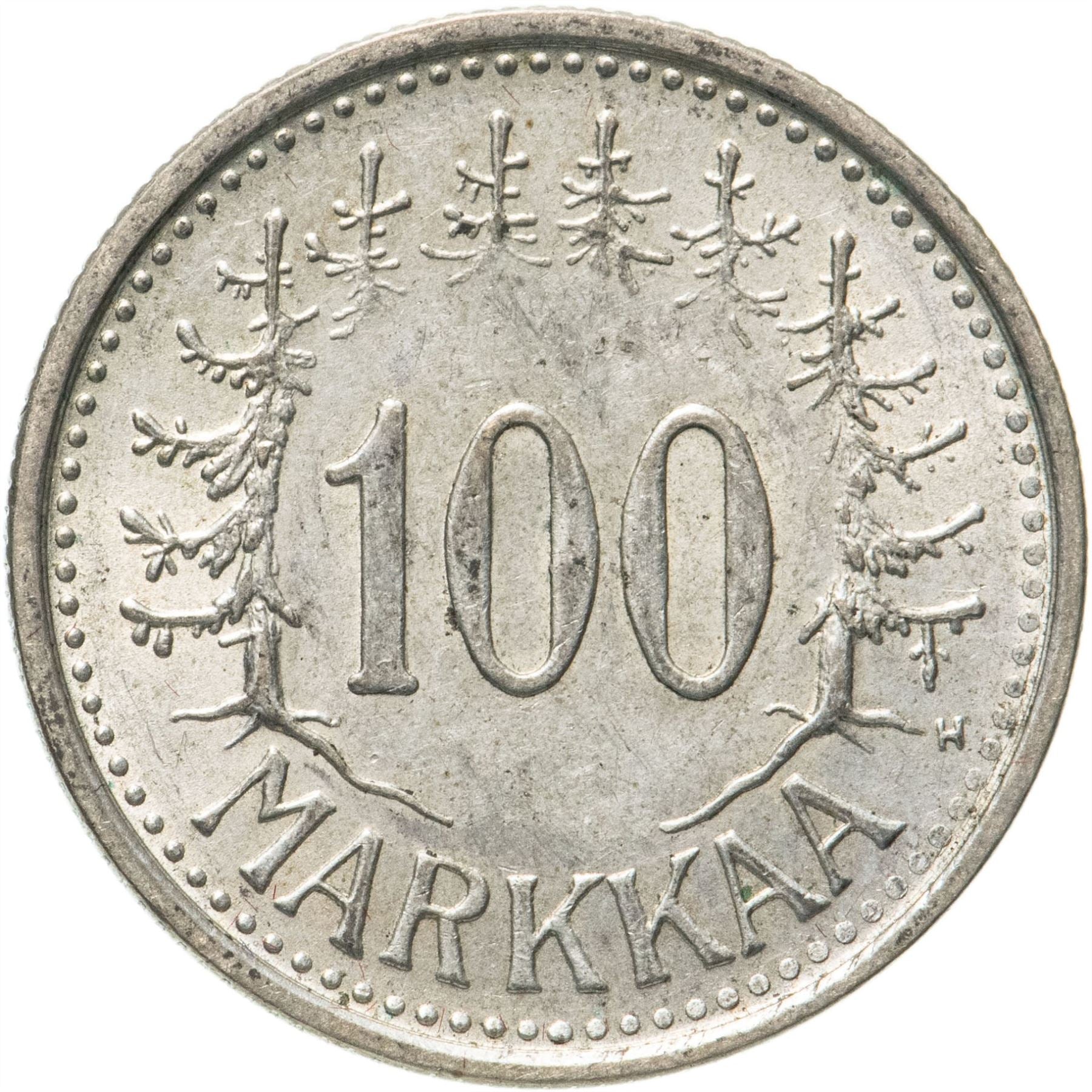 Finland 100 Markka Coin | Silver | Suomi | Heraldic Lion | 1956 - 1960