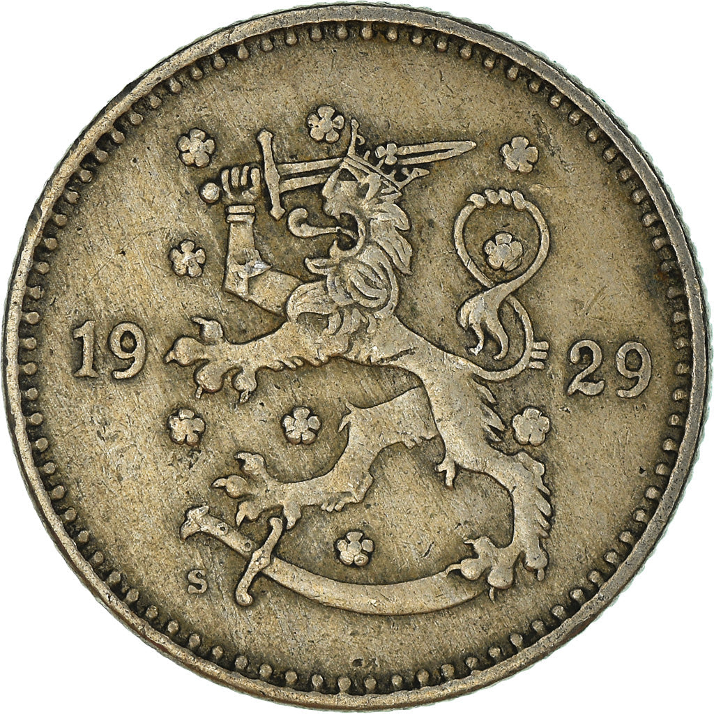 Finland Coin Finnish 1 Markka | Spruce Branch | KM30 | 1928 - 1940