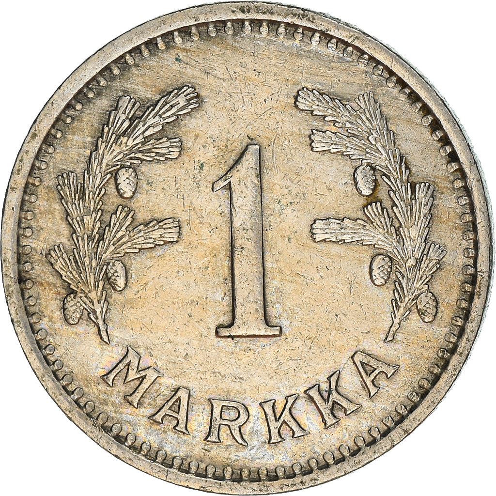 Finland Coin Finnish 1 Markka | Spruce Branch | KM30 | 1928 - 1940