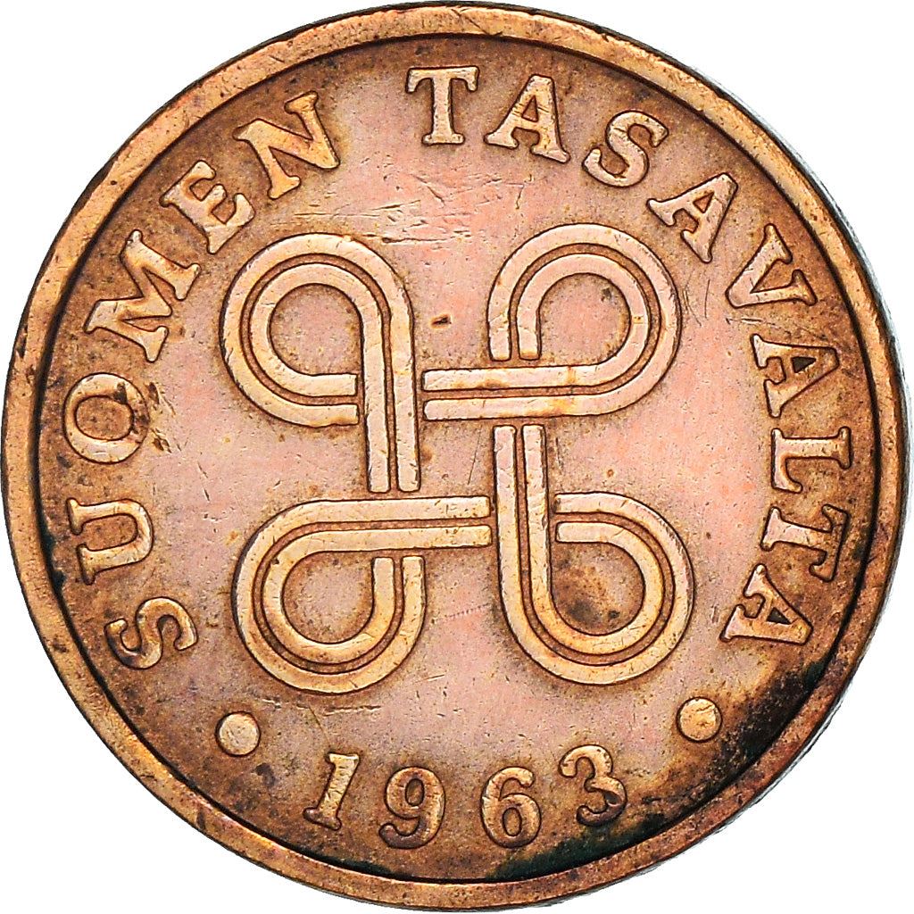 Finland Coin Finnish 1 Penni | Saint Hannes Cross | KM44 | 1963 - 1969