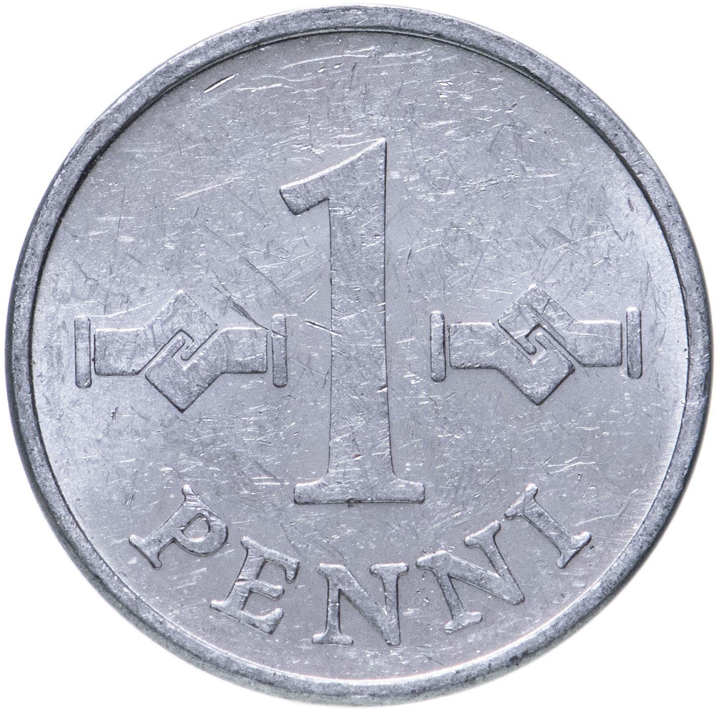 Finland Coin Finnish 1 Penni | Saint Hannes Cross | KM44a | 1969 - 1979