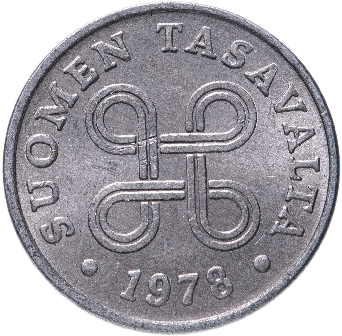 Finland Coin Finnish 1 Penni | Saint Hannes Cross | KM44a | 1969 - 1979