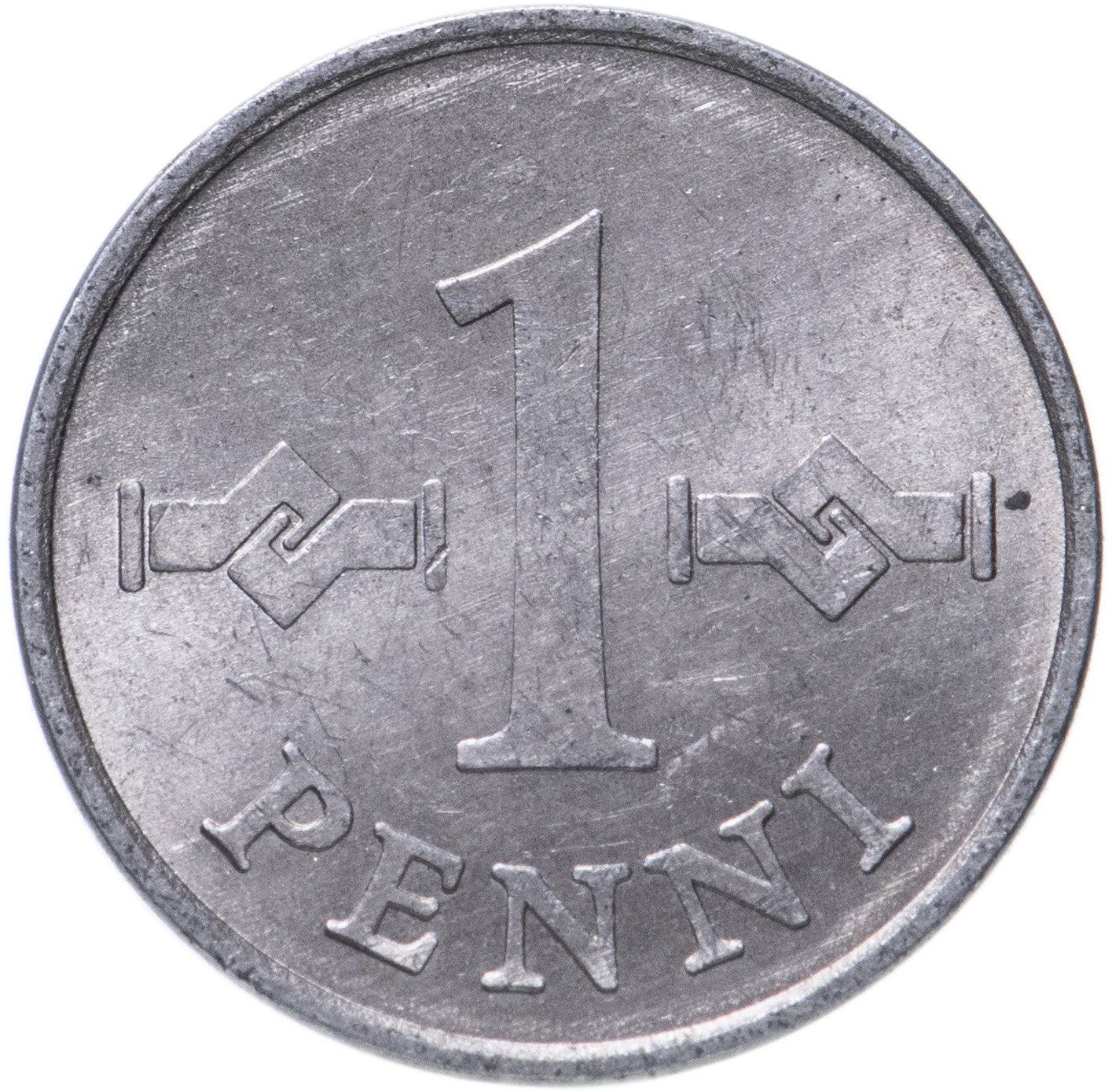 Finland Coin Finnish 1 Penni | Saint Hannes Cross | KM44a | 1969 - 1979