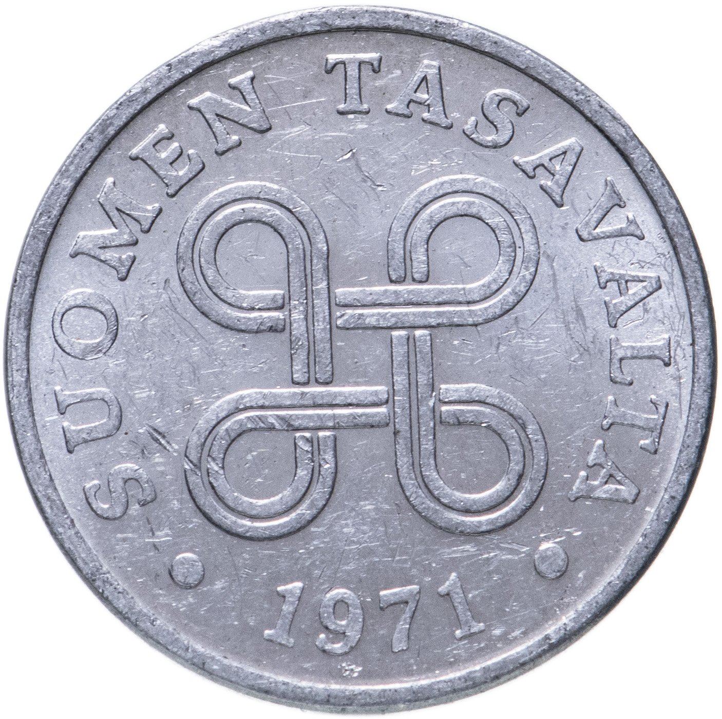 Finland Coin Finnish 1 Penni | Saint Hannes Cross | KM44a | 1969 - 1979