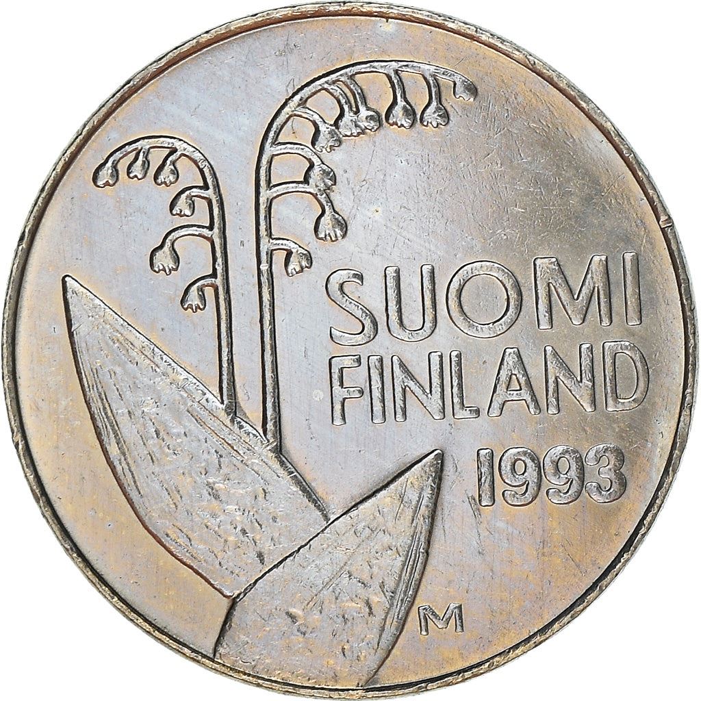 Finland Coin Finnish 10 Pennia | Lily of The Valley | Honeycombs | KM65 | 1990 - 2001