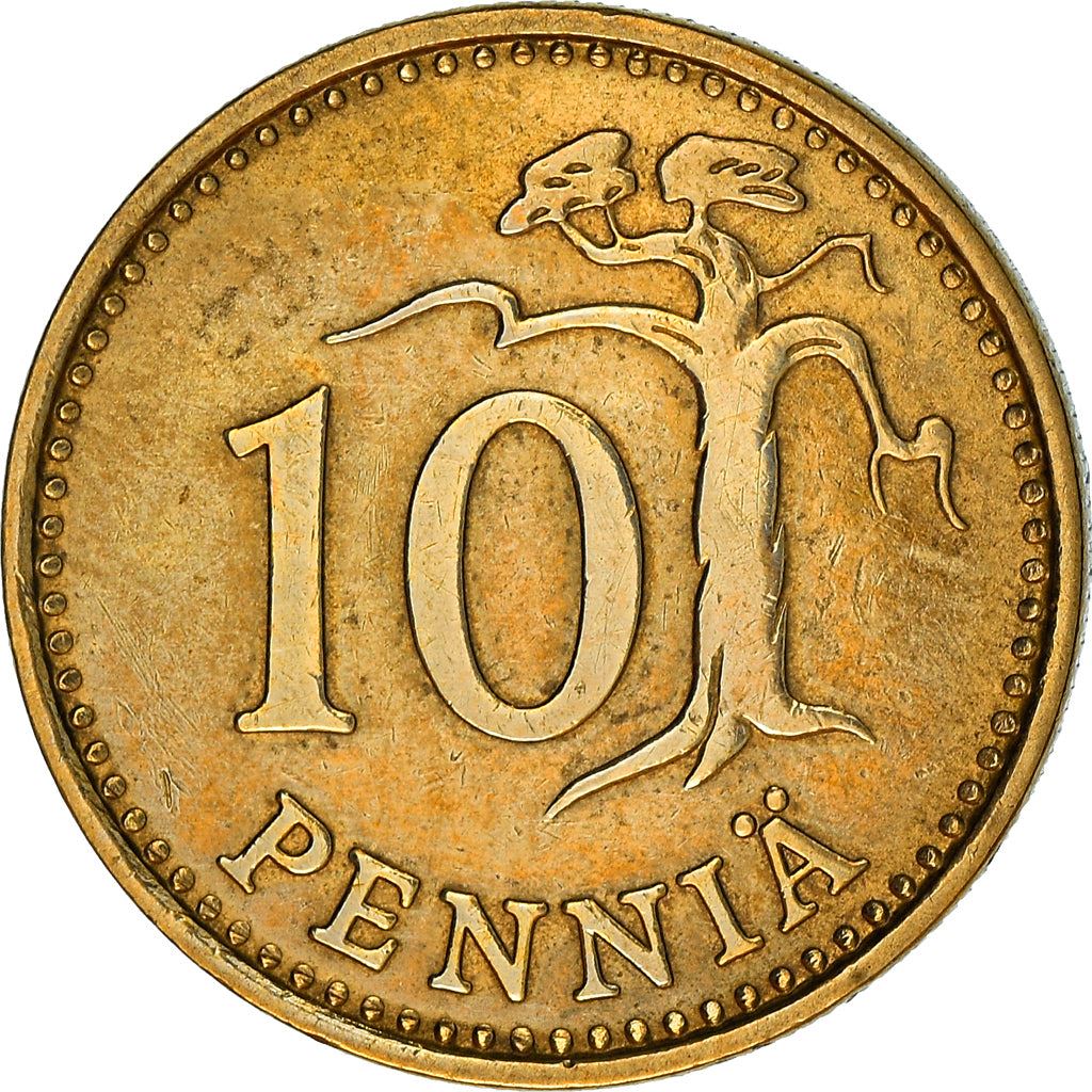 Finland Coin Finnish 10 Pennia | Tree | KM46 | 1963 - 1982