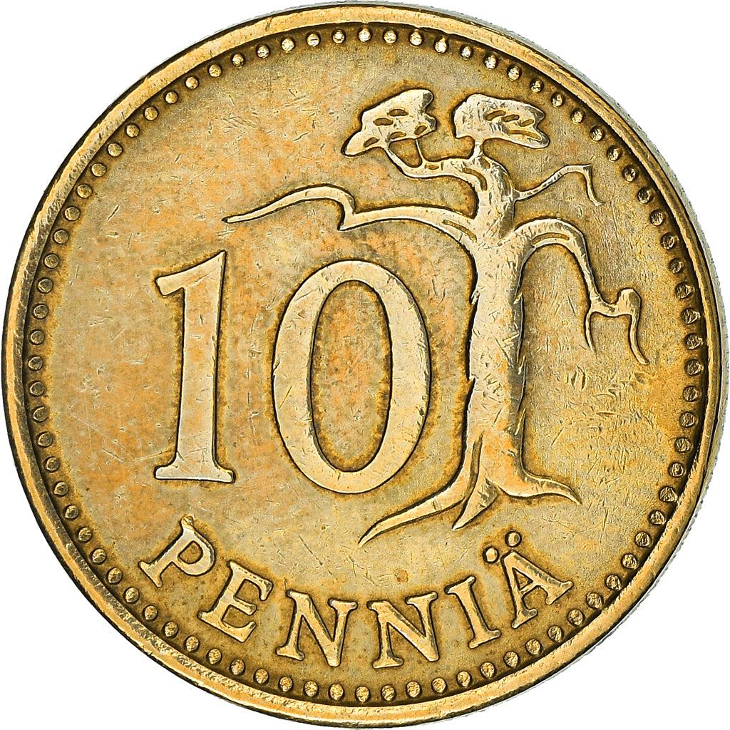 Finland Coin Finnish 10 Pennia | Tree | KM46 | 1963 - 1982