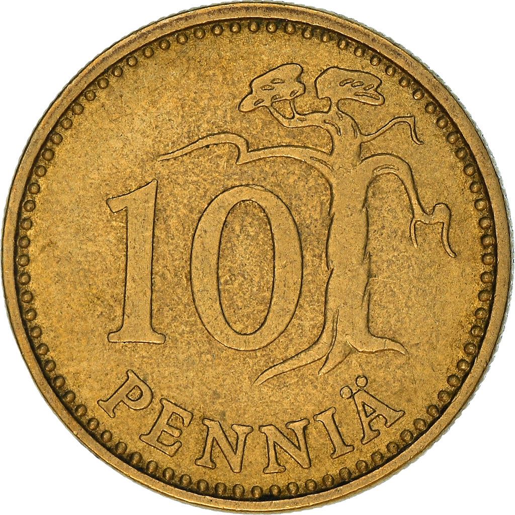 Finland Coin Finnish 10 Pennia | Tree | KM46 | 1963 - 1982