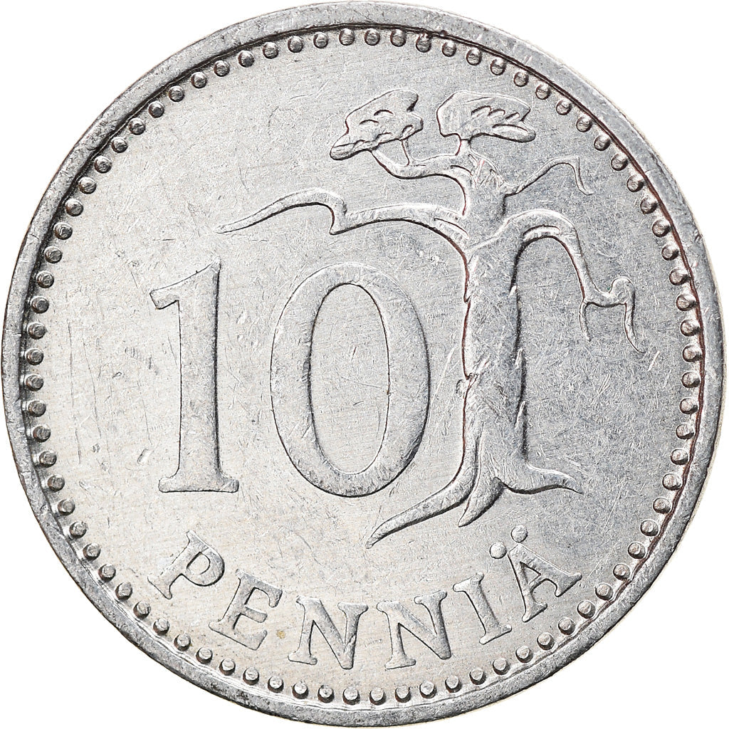 Finland Coin Finnish 10 Pennia | Tree | KM46a | 1983 - 1990