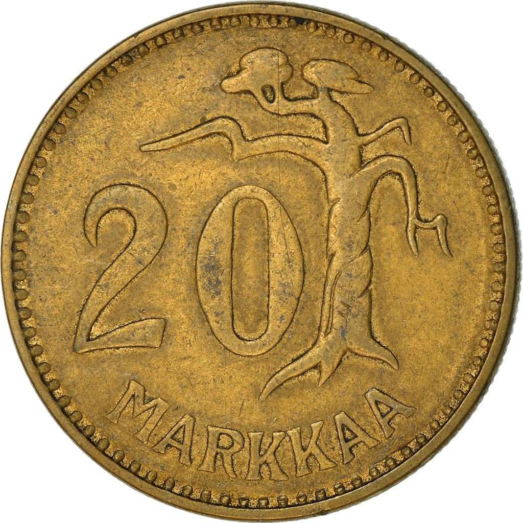 Finland Coin Finnish 20 Markkaa | Tree | KM39 | 1952 - 1962