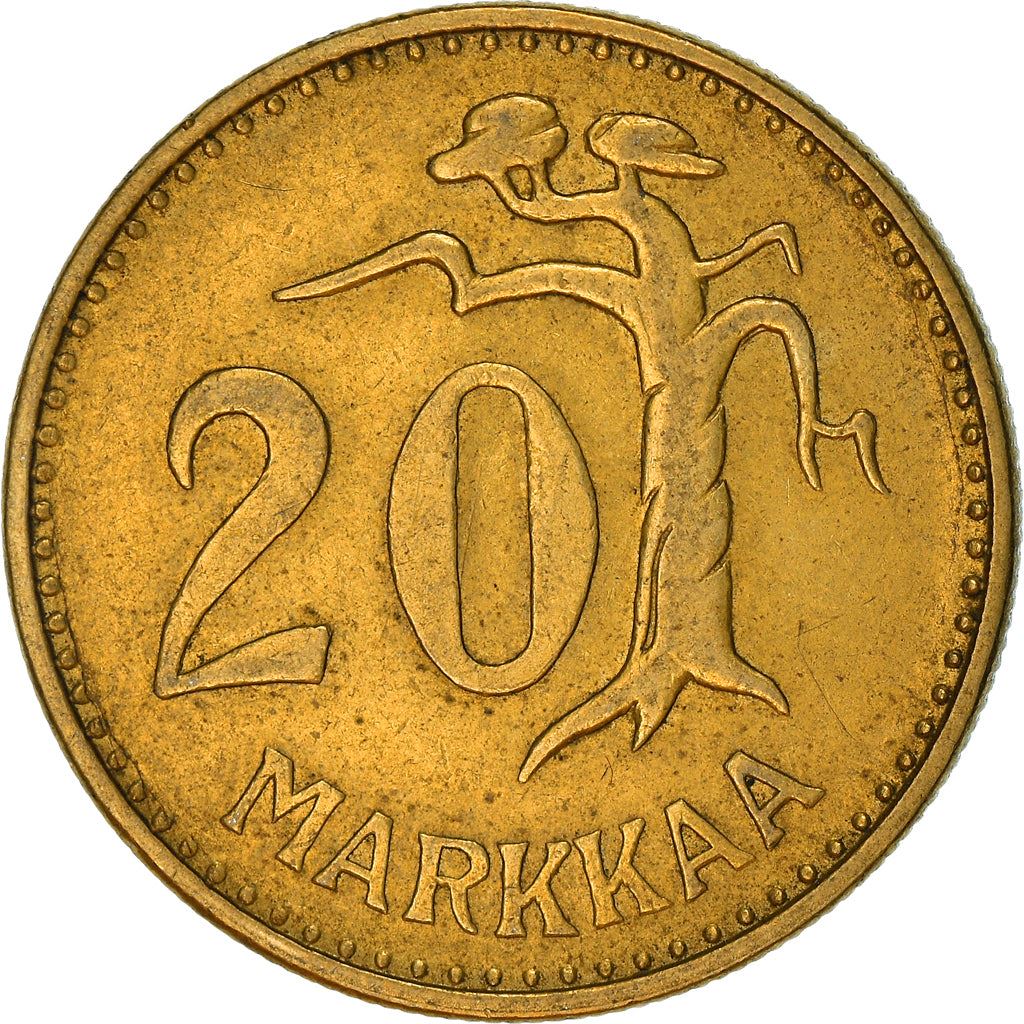 Finland Coin Finnish 20 Markkaa | Tree | KM39 | 1952 - 1962