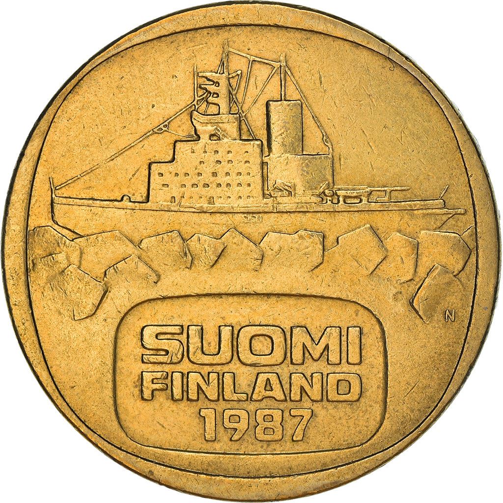 Finland Coin Finnish 5 Markkaa | Icebreaker Varma | KM57 | 1979 - 1993