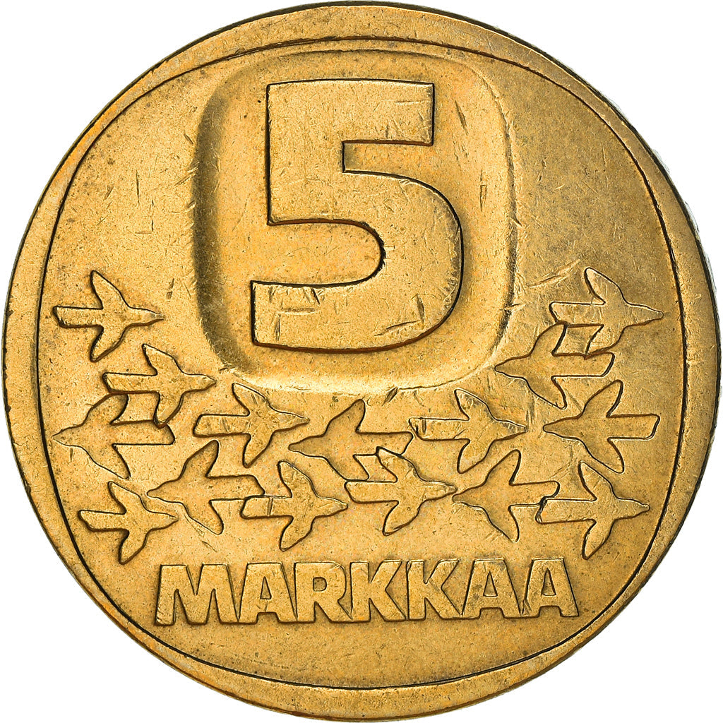 Finland Coin Finnish 5 Markkaa | Icebreaker Varma | KM57 | 1979 - 1993