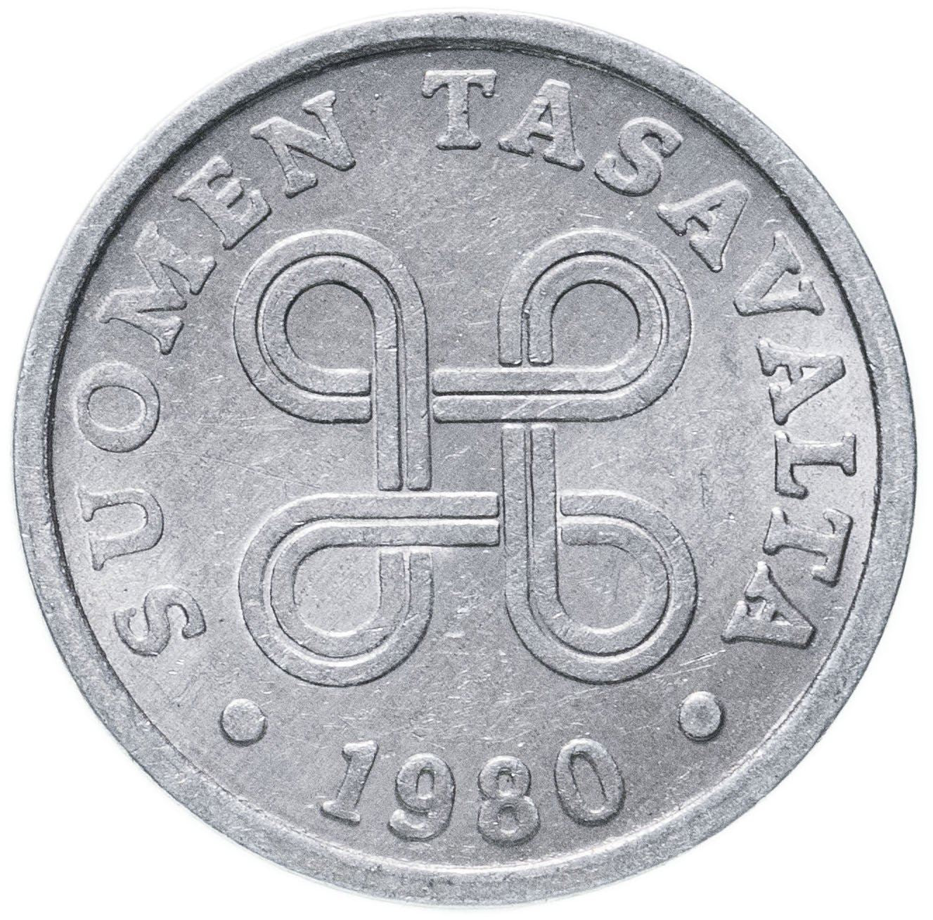 Finland Coin Finnish 5 Pennia | Saint Hannes Cross | KM45a | 1977 - 1990