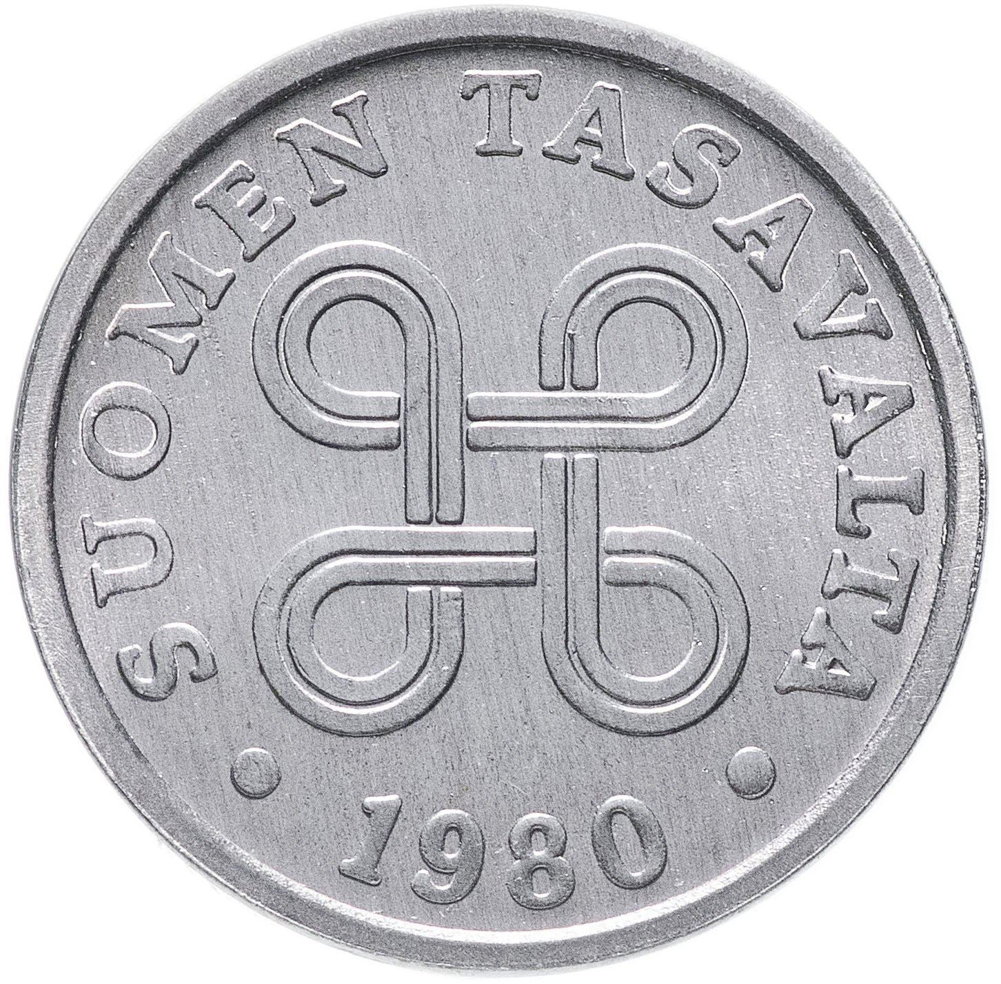 Finland Coin Finnish 5 Pennia | Saint Hannes Cross | KM45a | 1977 - 1990