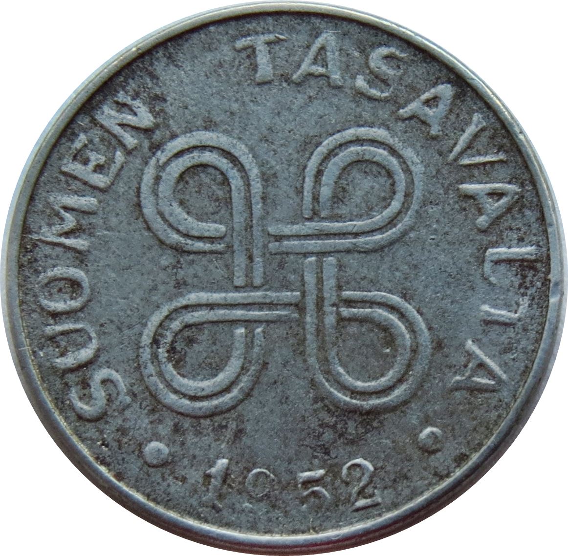 Finland | Finnish 1 Markka Coin | Saint Hannes Cross | KM36 | 1952 - 1953