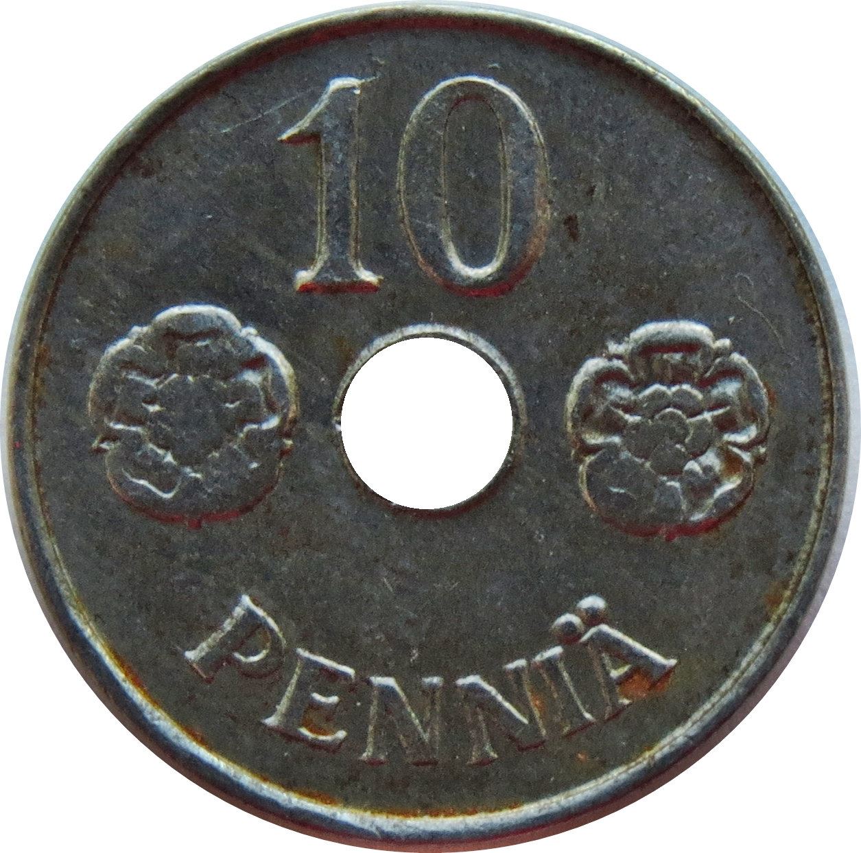 Finland | Finnish 10 Pennia Coin | Rose | KM34.1 | 1943 - 1945