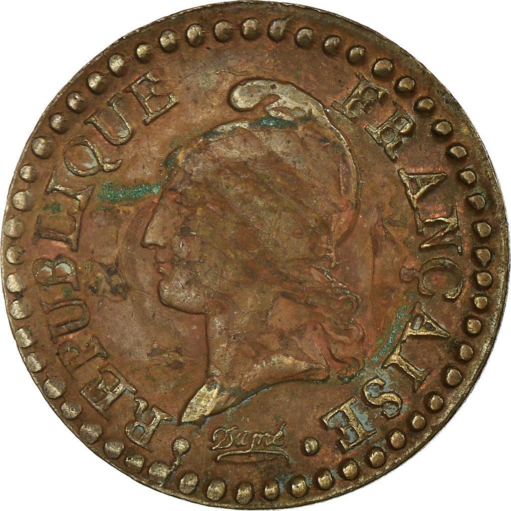 France | 1 Centime Coin | Marianne | Phrygian cap | Km:646 | 1797 - 1799