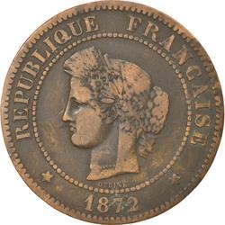 France | 5 Centimes Coin | Ceres | Wreath | Km:821 | 1871 - 1898