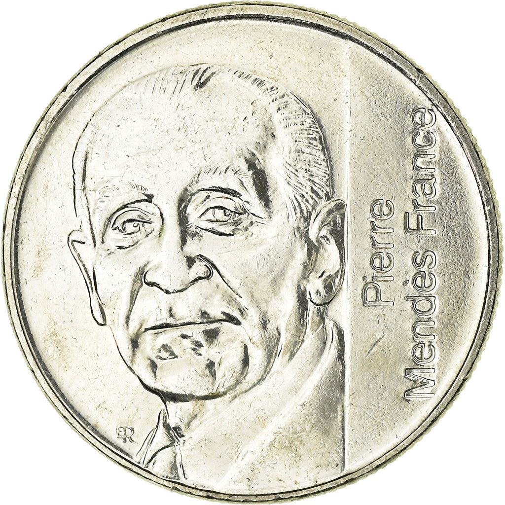 France | 5 Francs Coin | Pierre Mendes | Km:1006 | 1992