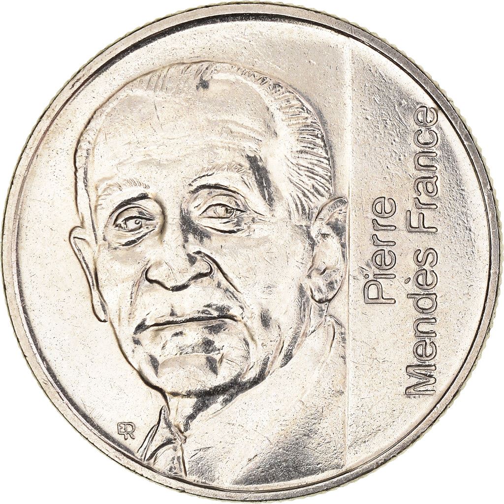 France | 5 Francs Coin | Pierre Mendes | Km:1006 | 1992