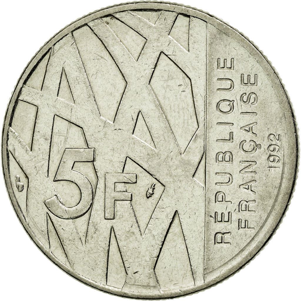 France | 5 Francs Coin | Pierre Mendes | Km:1006 | 1992