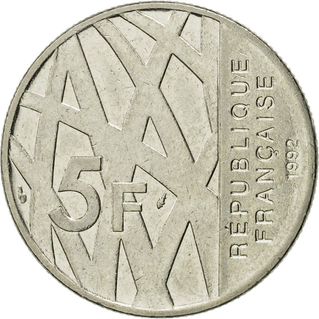 France | 5 Francs Coin | Pierre Mendes | Km:1006 | 1992