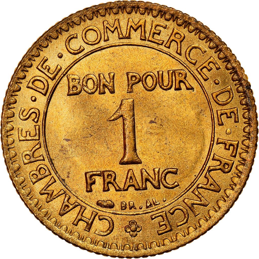 French 1 Franc Coin | Chambers of Commerce | KM876 | France | 1920 - 1927