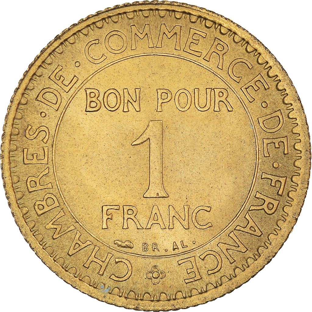 French 1 Franc Coin | Chambers of Commerce | KM876 | France | 1920 - 1927