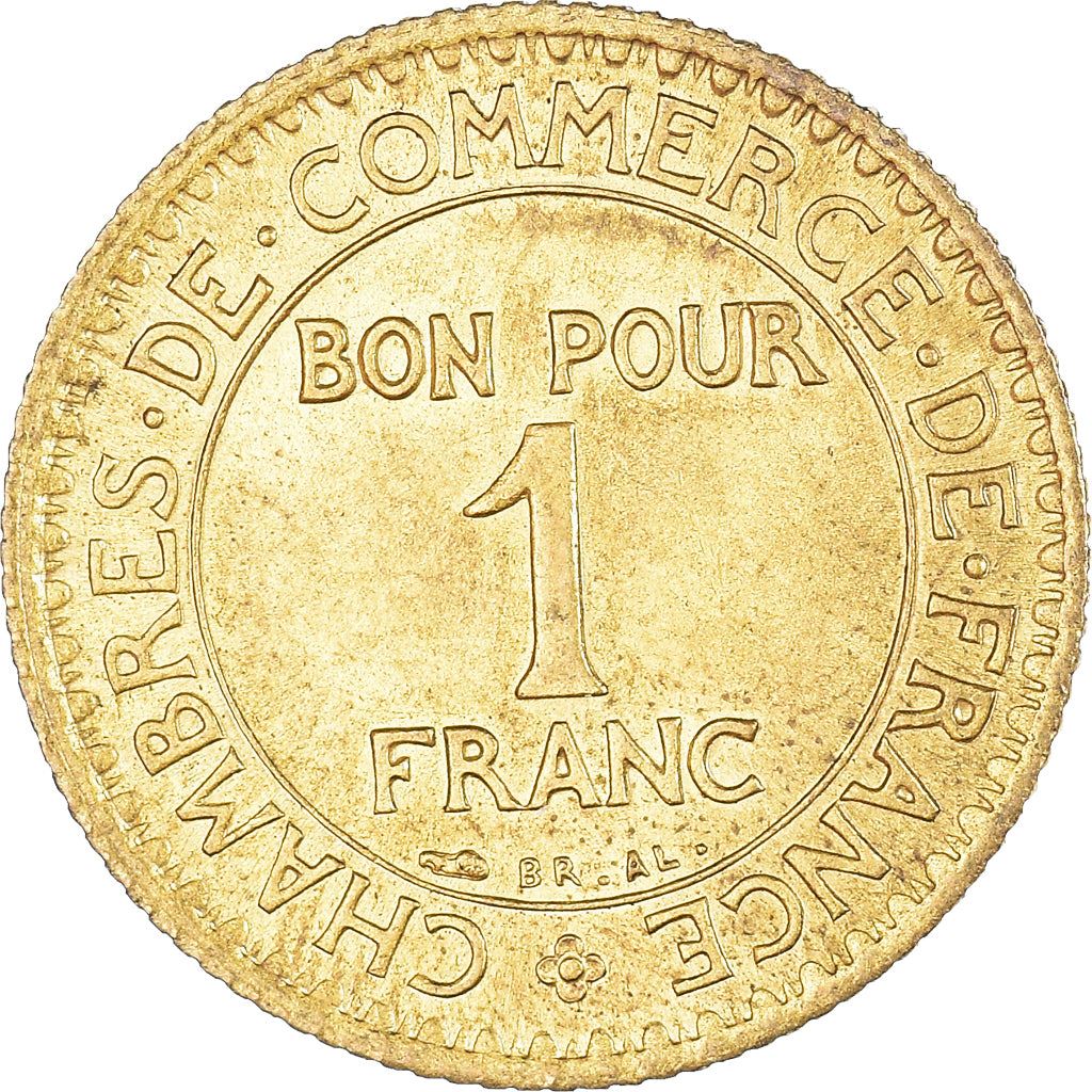 French 1 Franc Coin | Chambers of Commerce | KM876 | France | 1920 - 1927