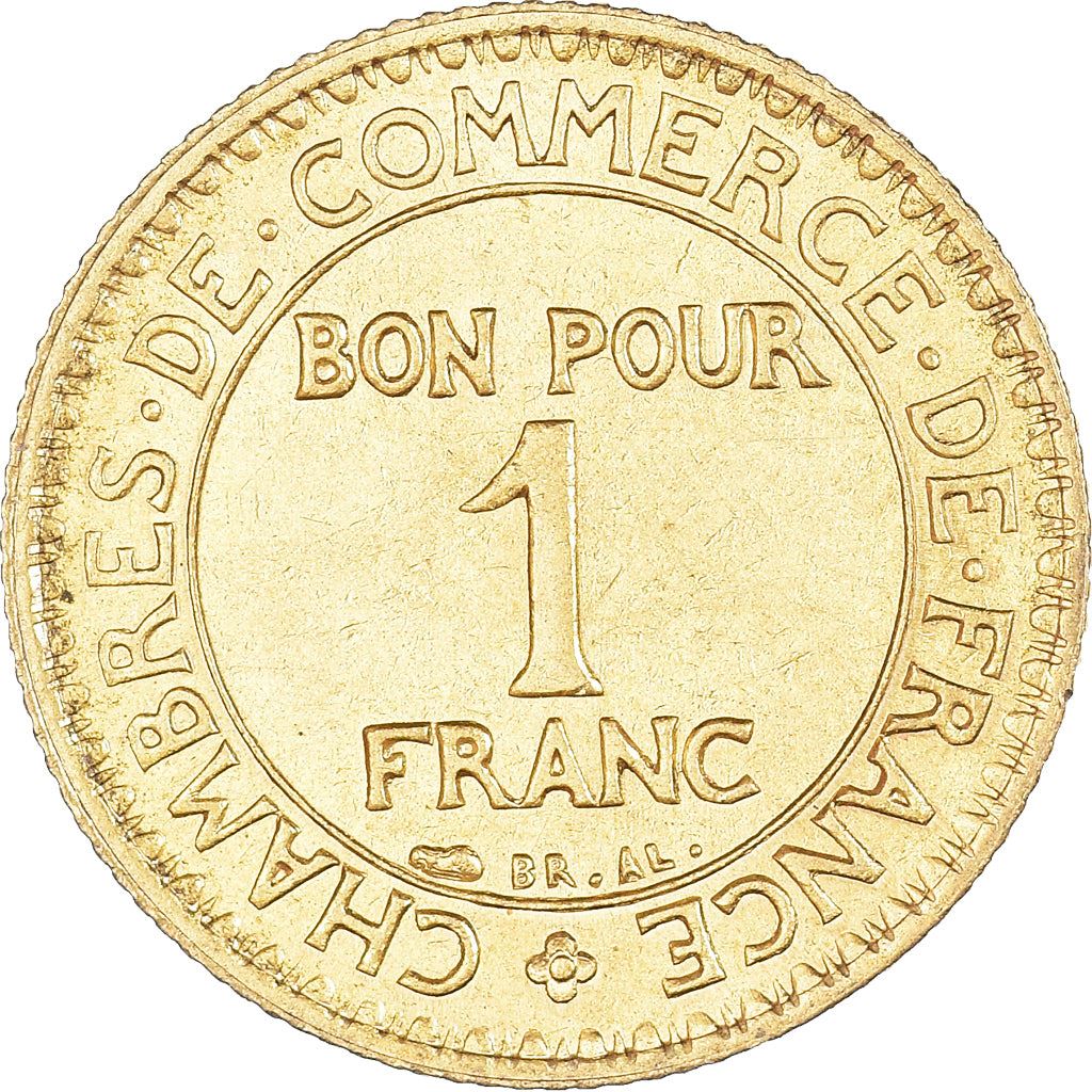 French 1 Franc Coin | Chambers of Commerce | KM876 | France | 1920 - 1927