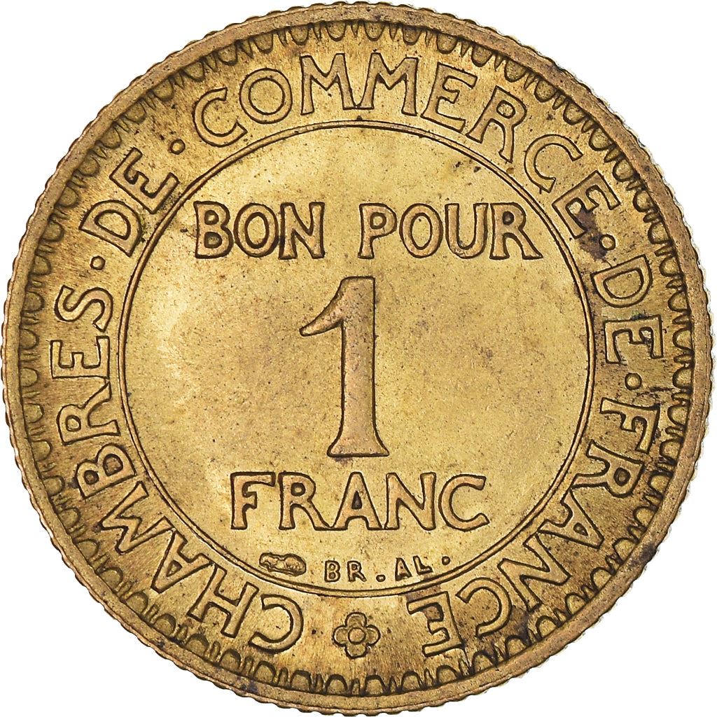 French 1 Franc Coin | Chambers of Commerce | KM876 | France | 1920 - 1927