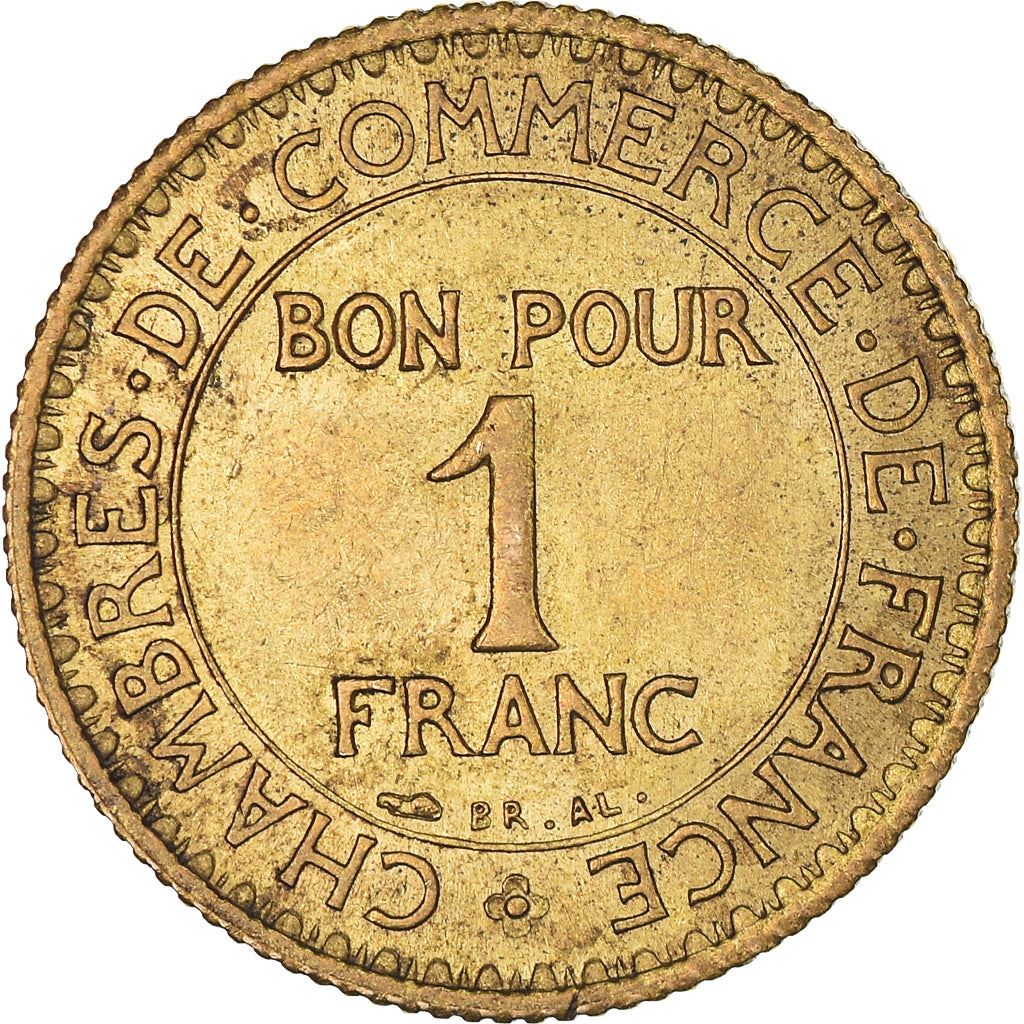 French 1 Franc Coin | Chambers of Commerce | KM876 | France | 1920 - 1927