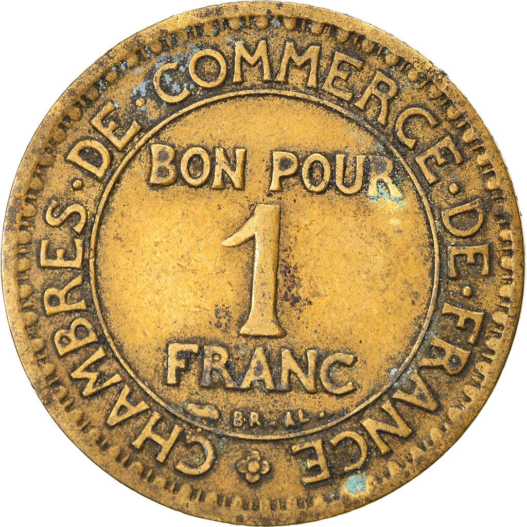 French 1 Franc Coin | Chambers of Commerce | KM876 | France | 1920 - 1927