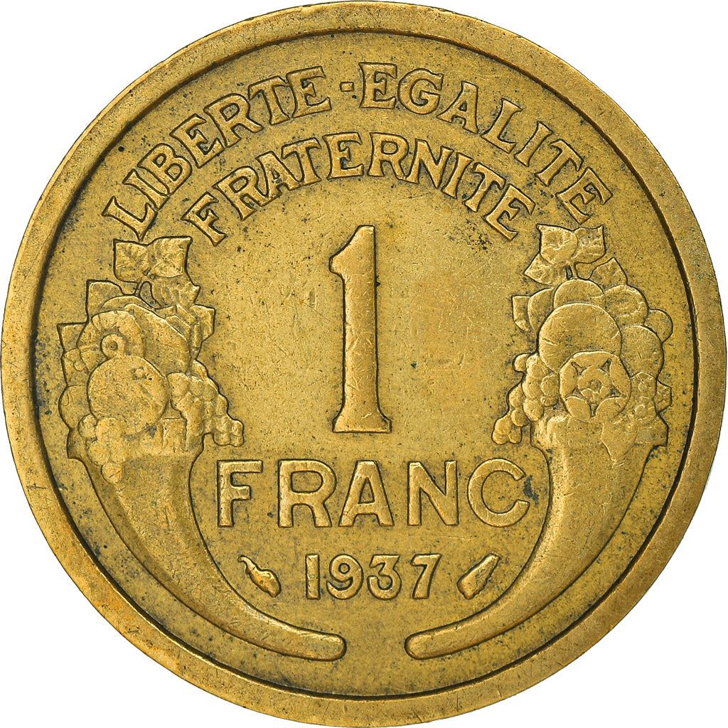 French 1 Franc Coin | KM885 | France | 1931 - 1941