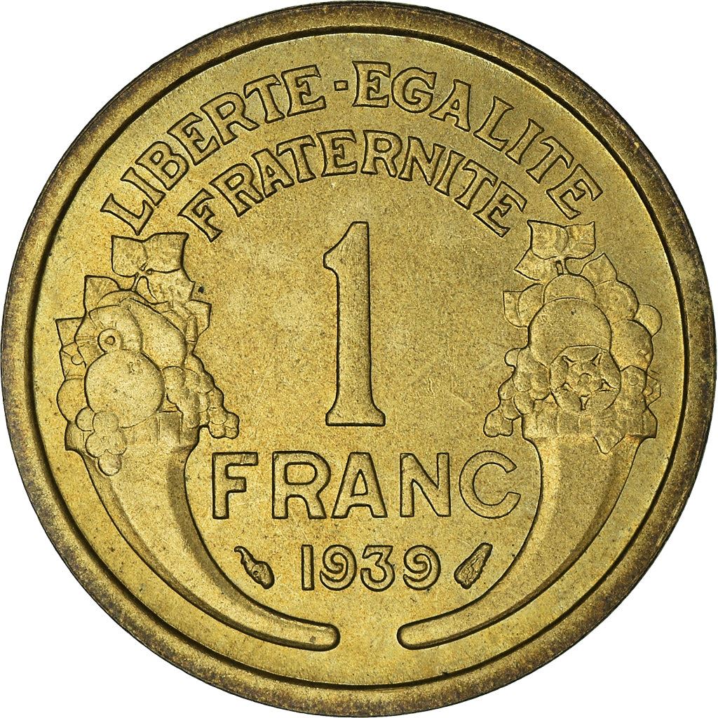 French 1 Franc Coin | KM885 | France | 1931 - 1941