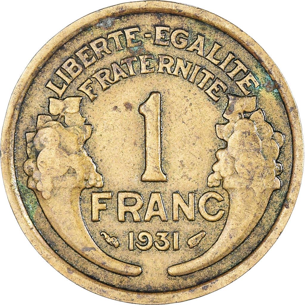 French 1 Franc Coin | KM885 | France | 1931 - 1941