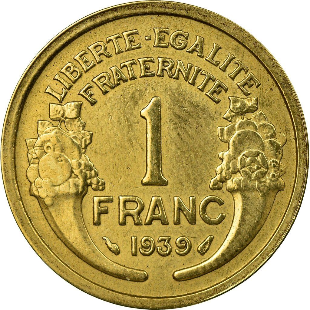 French 1 Franc Coin | KM885 | France | 1931 - 1941