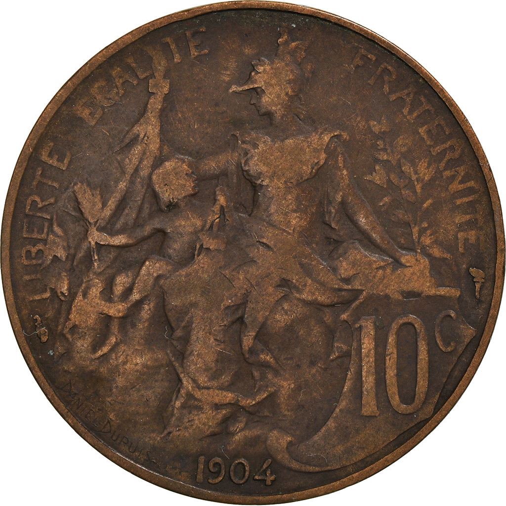 French 10 Centimes Coin | KM843 | France | 1897 - 1921