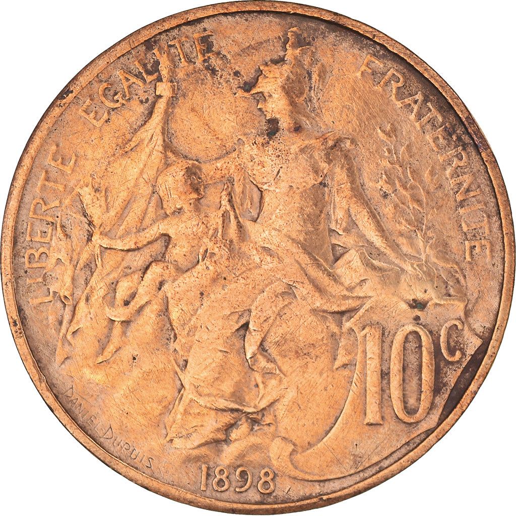 French 10 Centimes Coin | KM843 | France | 1897 - 1921