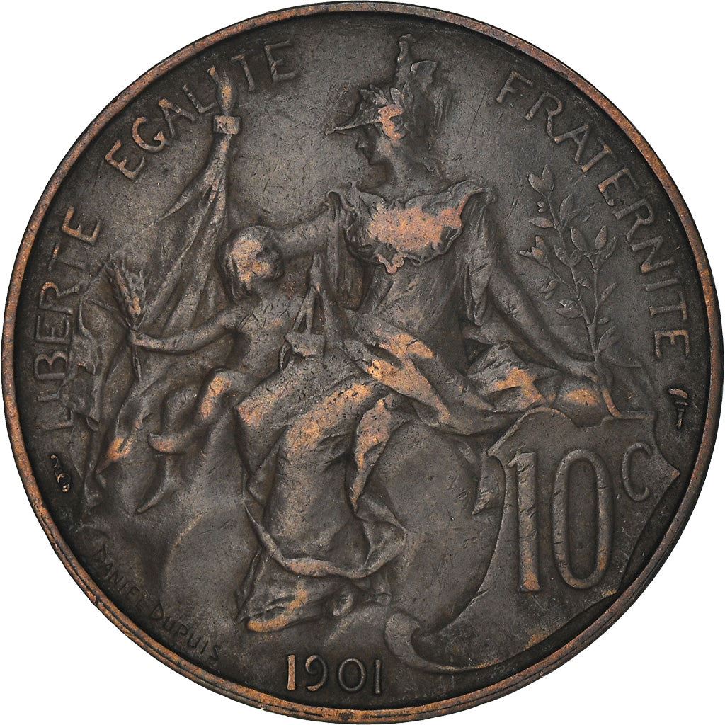 French 10 Centimes Coin | KM843 | France | 1897 - 1921