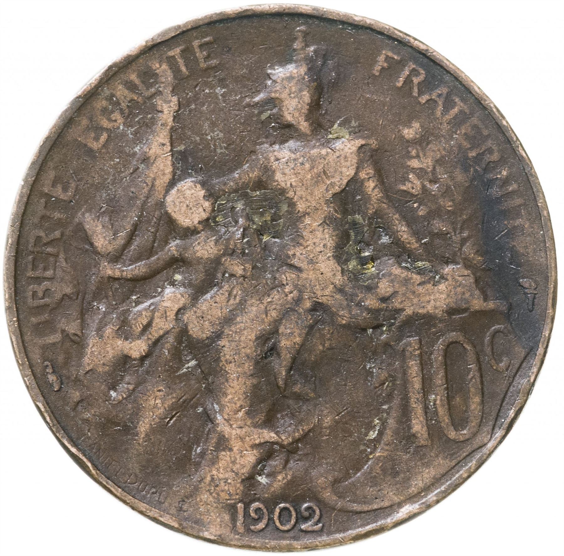 French 10 Centimes Coin | KM843 | France | 1897 - 1921