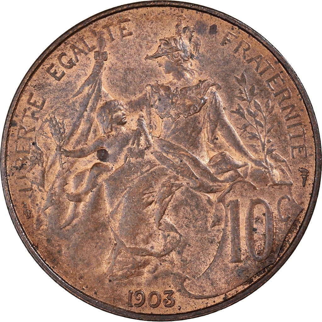 French 10 Centimes Coin | KM843 | France | 1897 - 1921