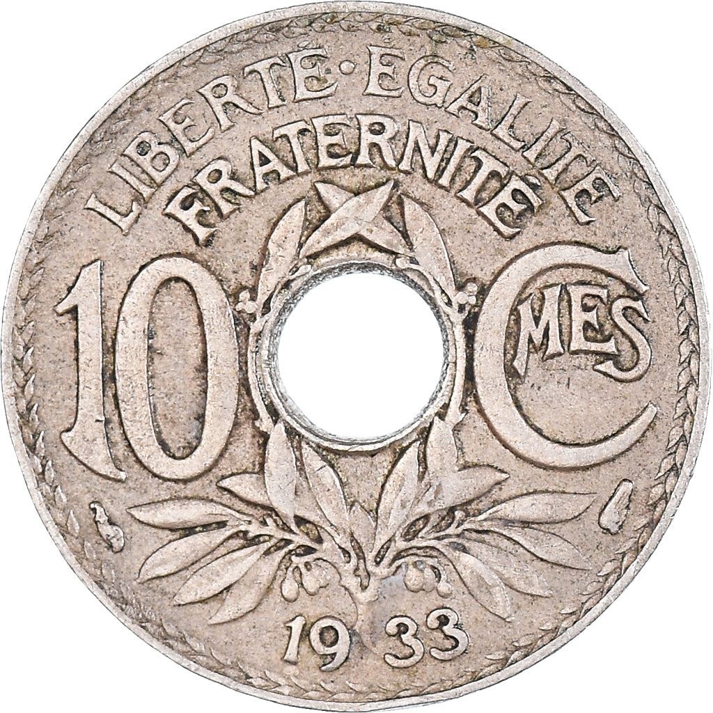 French 10 Centimes Coin | KM866a | France | 1917 - 1938