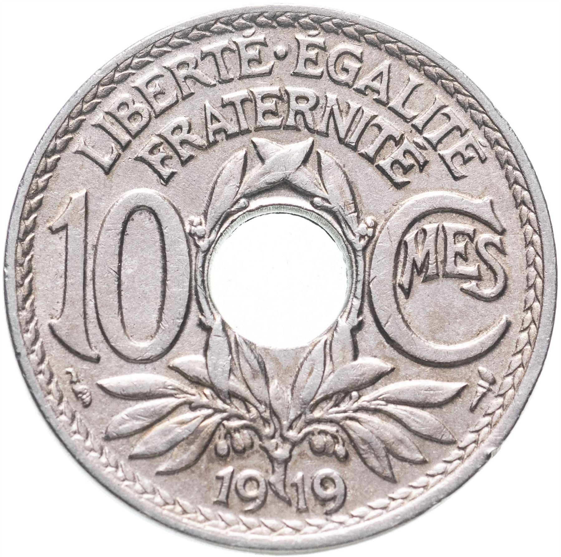 French 10 Centimes Coin | KM866a | France | 1917 - 1938