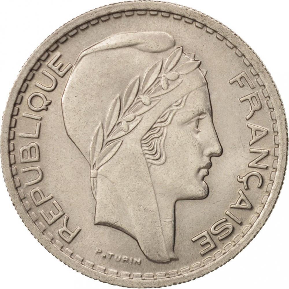 French 10 Francs Coin | Small Head | KM909 | France | 1947 - 1949