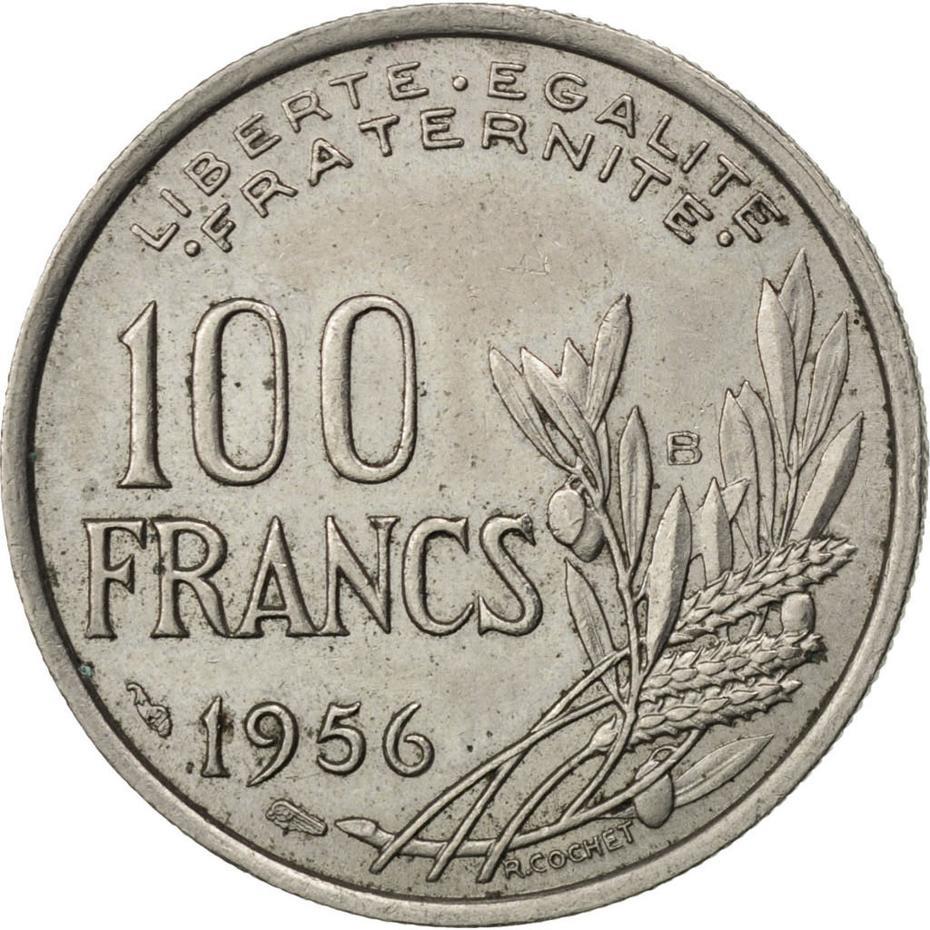 French 100 Francs Coin | KM919 | France | 1954 - 1959