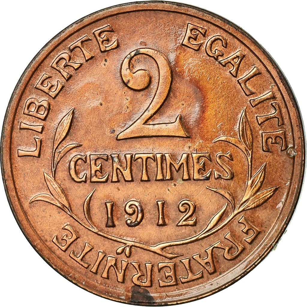 French 2 Centimes Coin | KM841 | France | 1898 - 1920